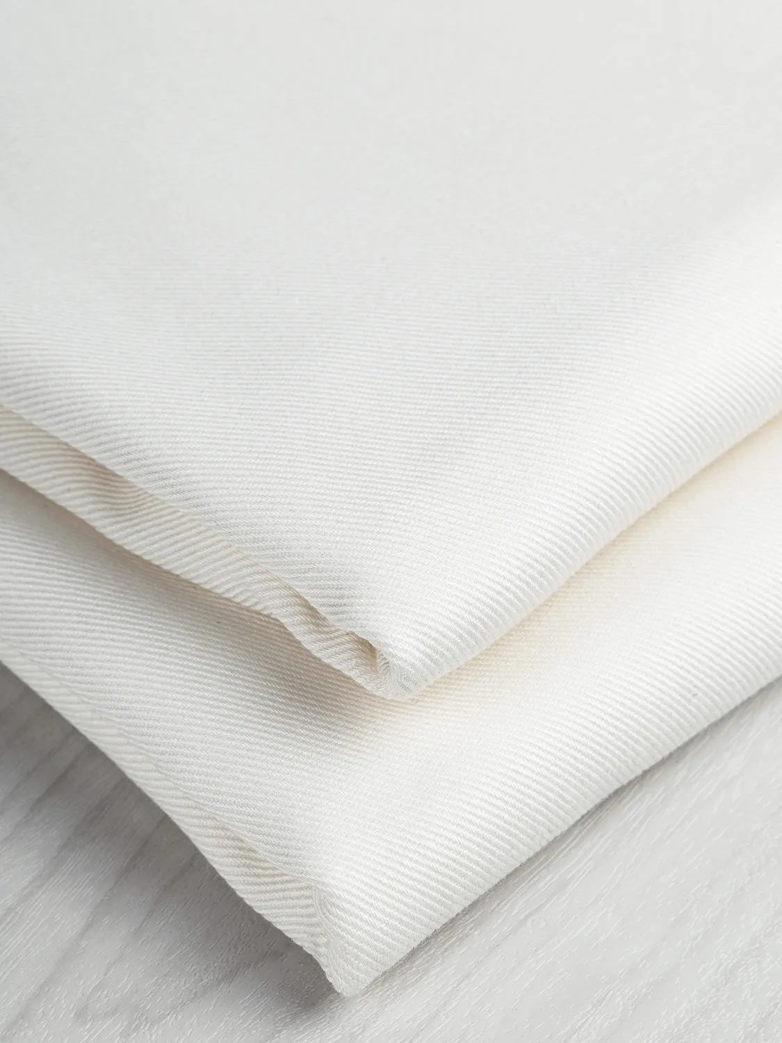 12.25 oz Organic Cotton Stretch Denim - White - Swatch