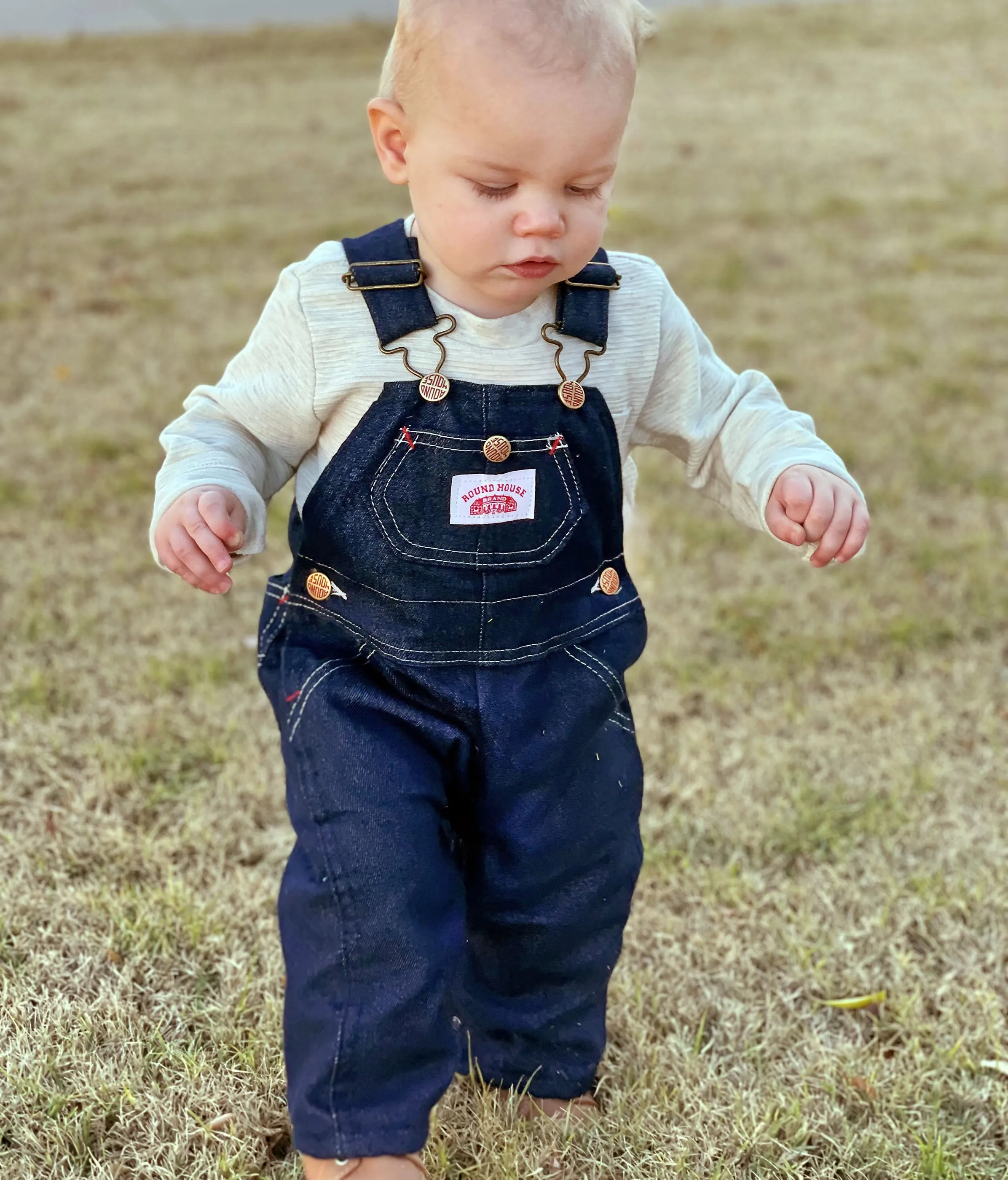 #7 Kid's Blue Denim Bib Overalls