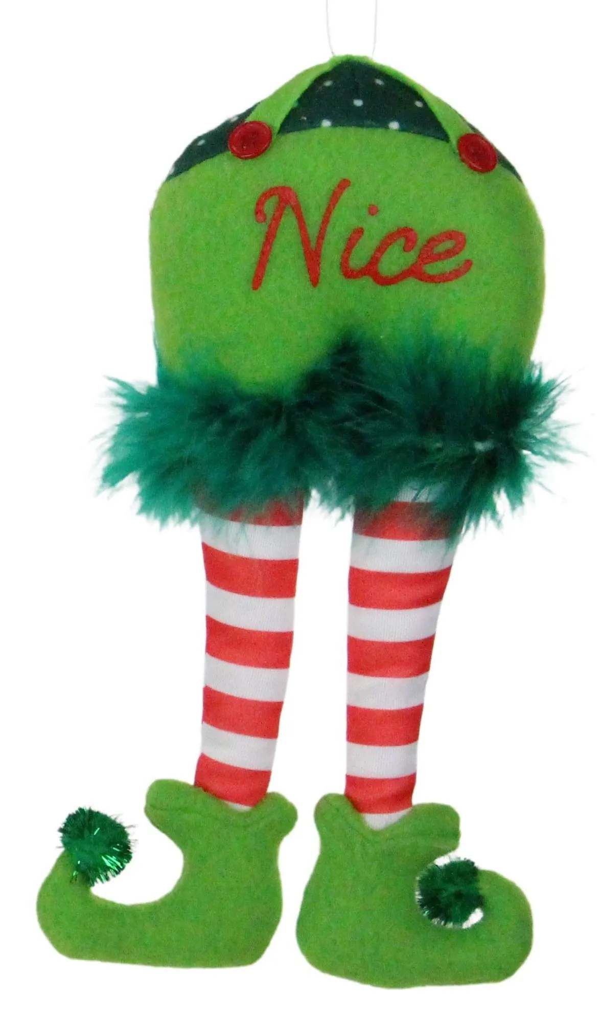 9" Naughty or Nice Elf Bottom Ornament