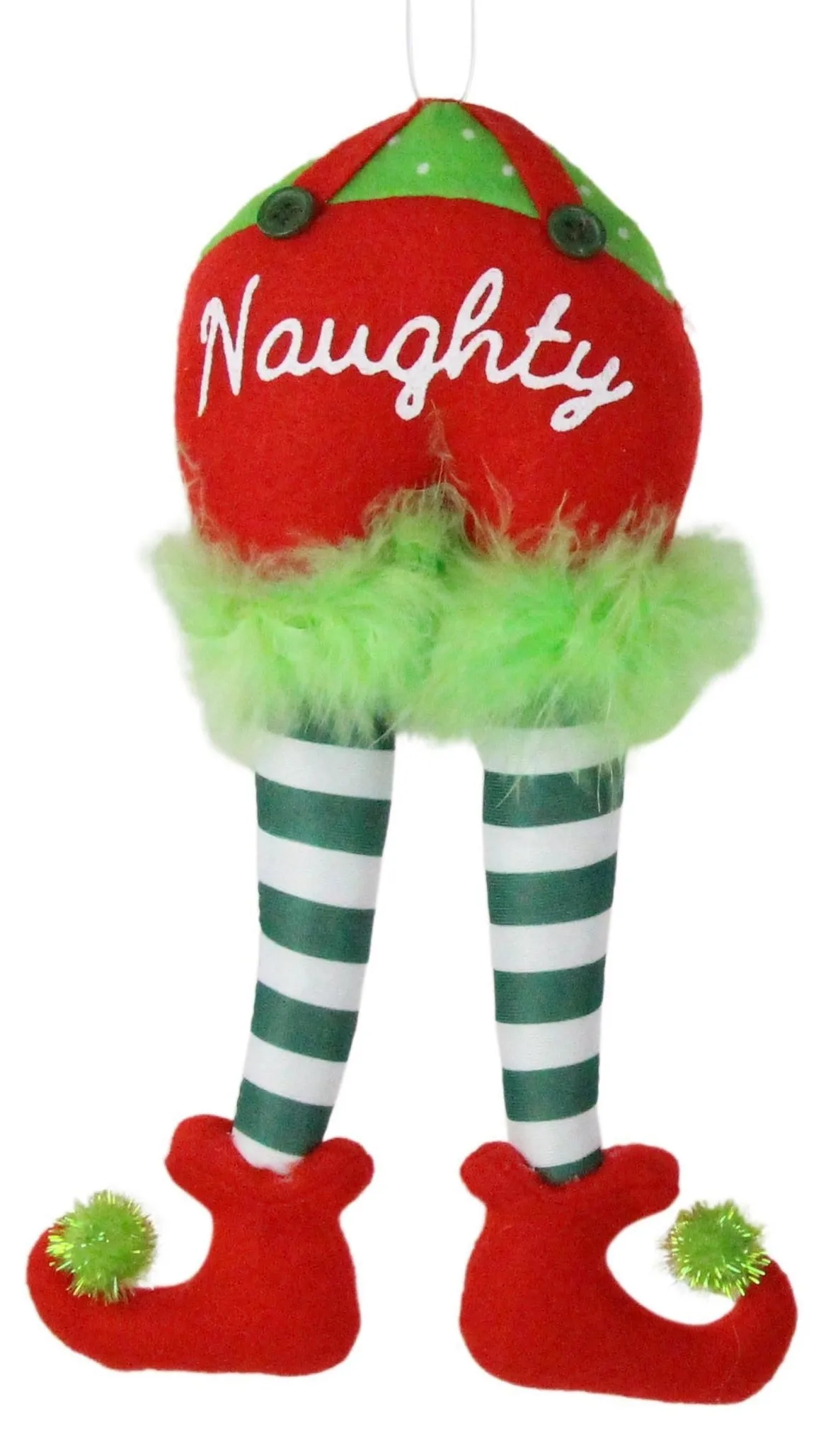 9" Naughty or Nice Elf Bottom Ornament
