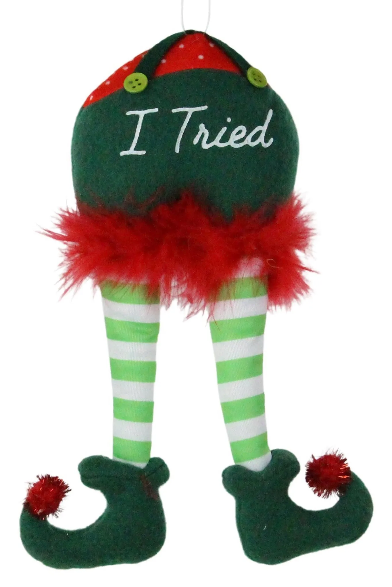 9" Naughty or Nice Elf Bottom Ornament