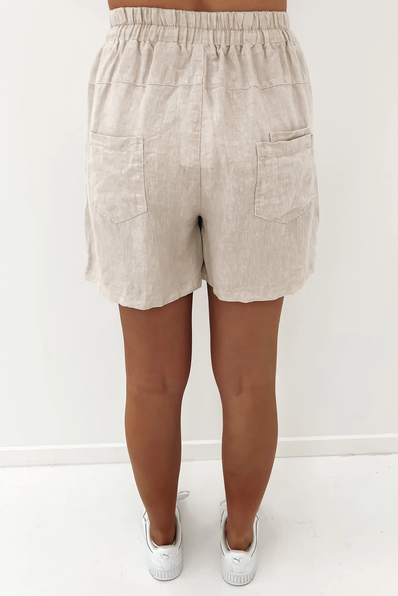 Alex Linen Short Beige