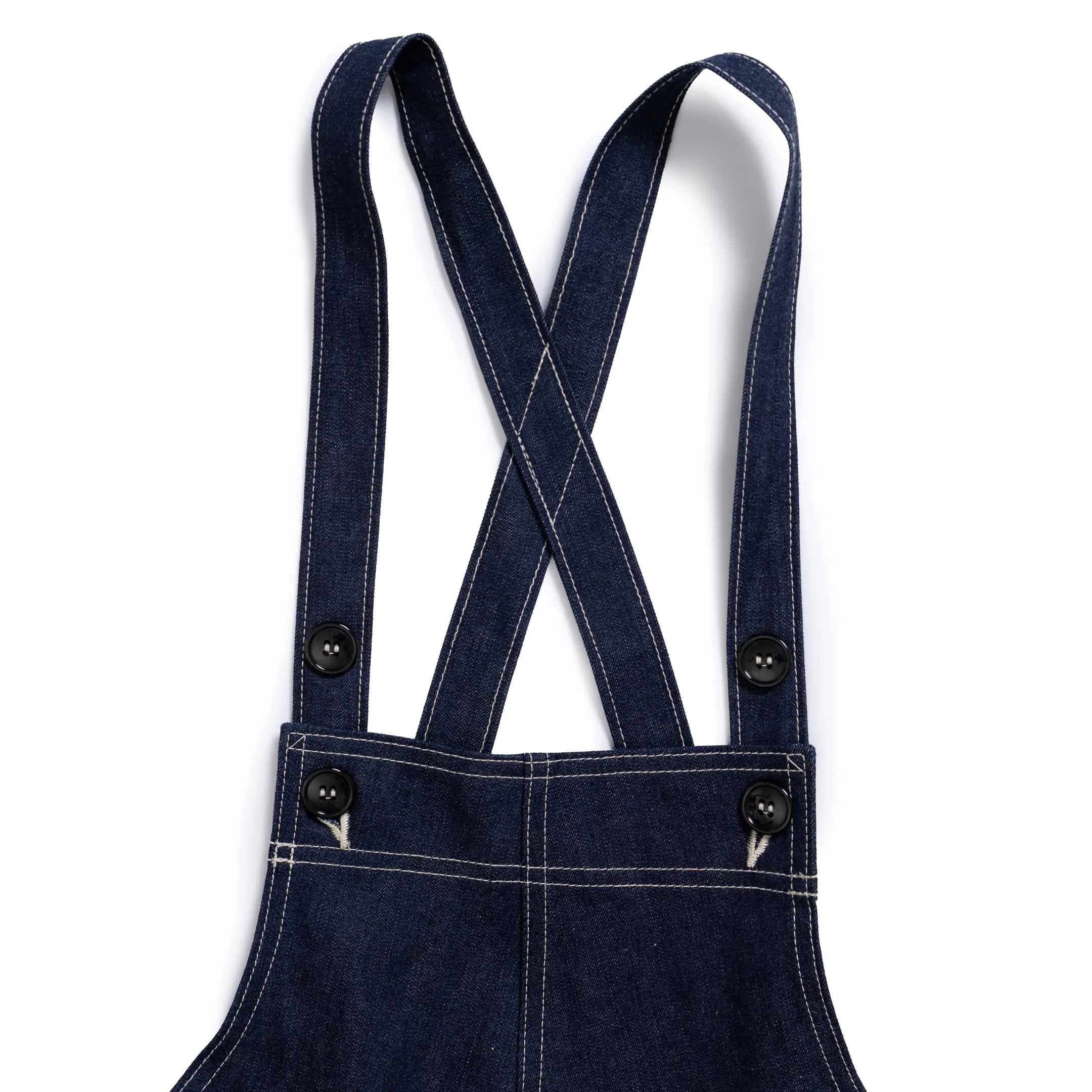 Anatomica USN Gunners Bib Overalls Indigo Denim