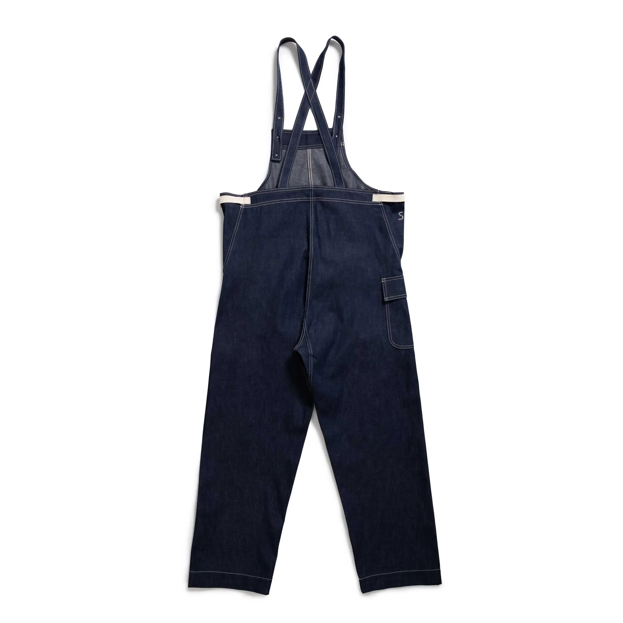Anatomica USN Gunners Bib Overalls Indigo Denim
