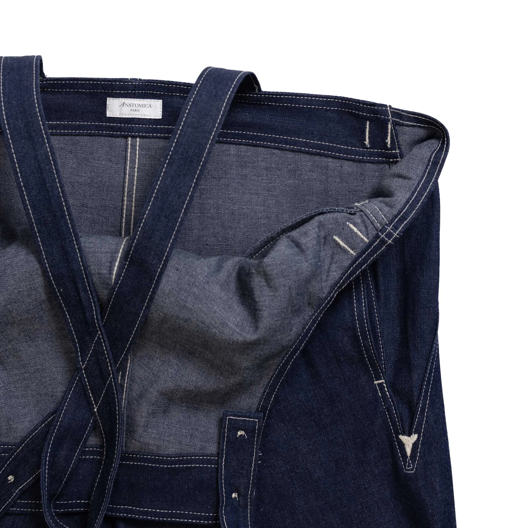 Anatomica USN Gunners Bib Overalls Indigo Denim