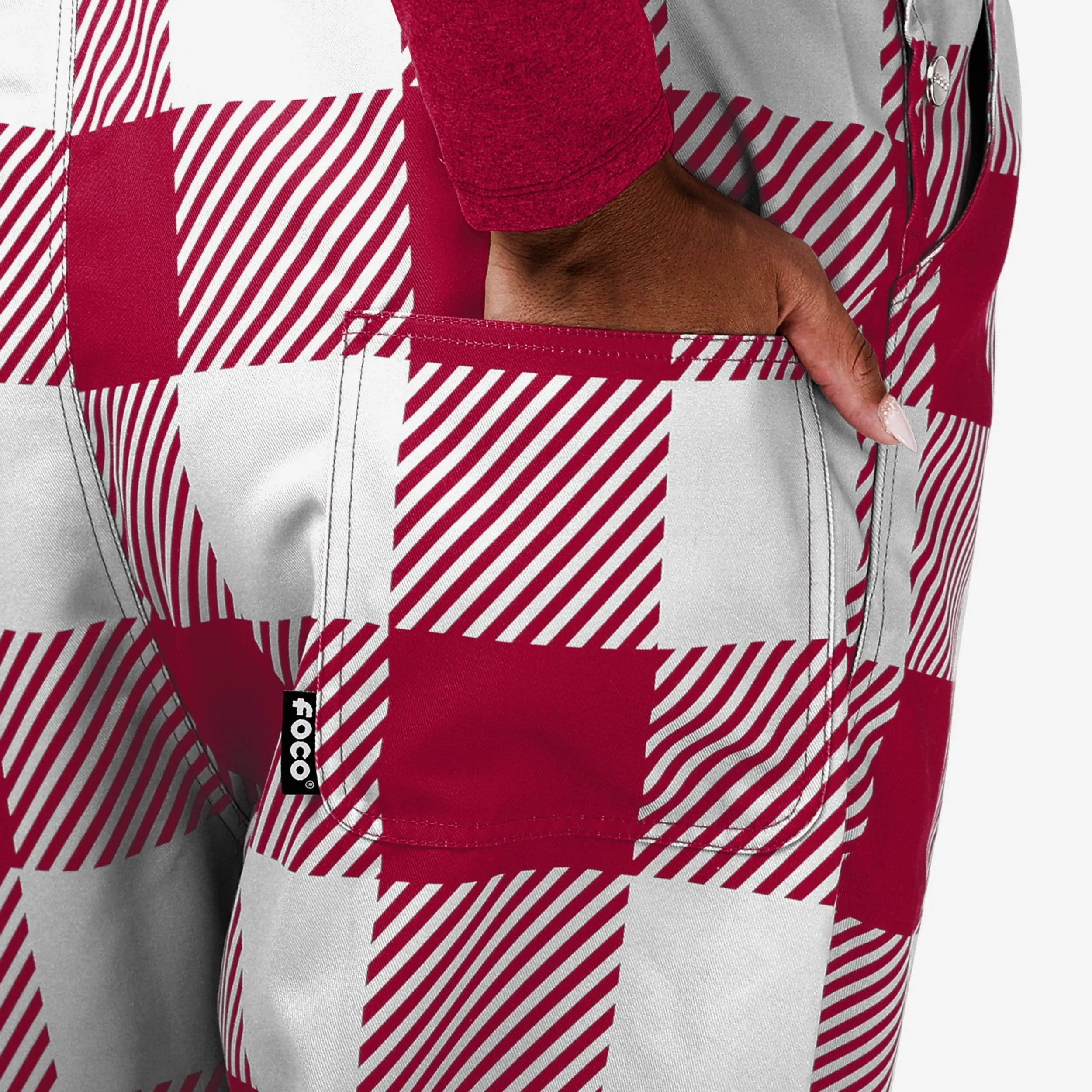 Arizona Cardinals Womens Plaid Bib Overalls