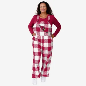 Arizona Cardinals Womens Plaid Bib Overalls