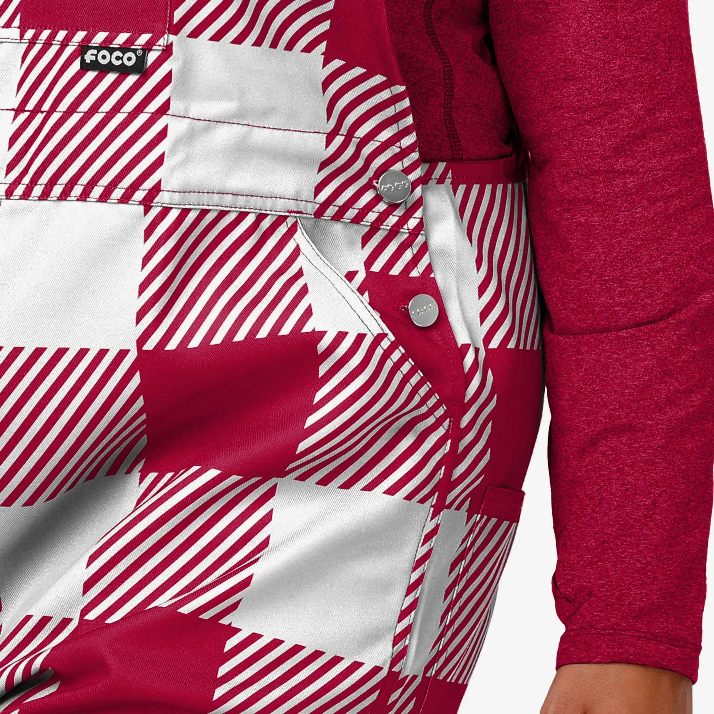Arizona Cardinals Womens Plaid Bib Overalls