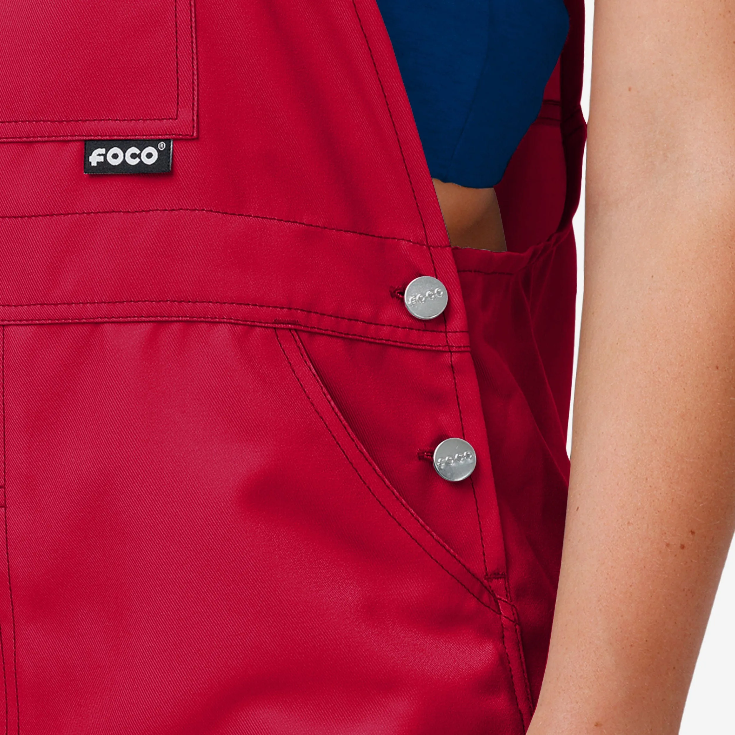 Atlanta Braves Womens Big Logo Bib Overalls