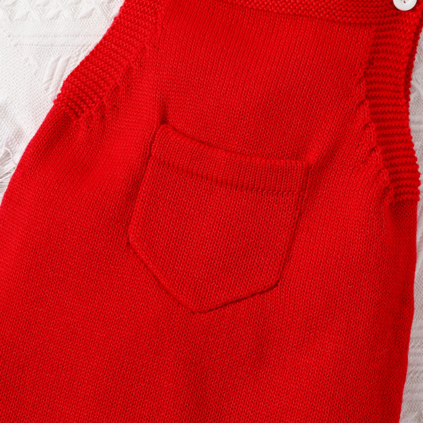 Baby Boy/Girl Solid Knitted Sleeveless Jumpsuit Overalls