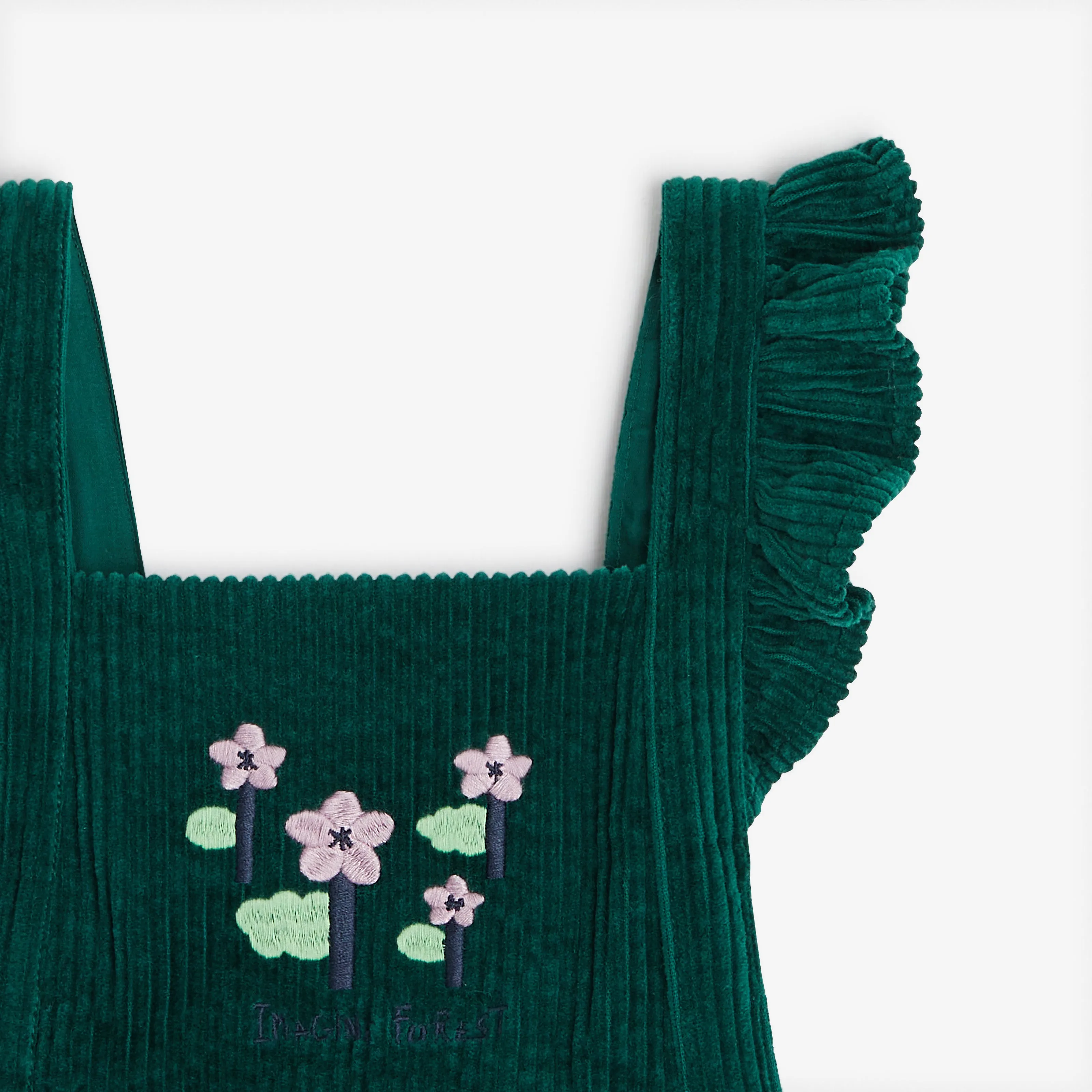 Baby girls' green overalls