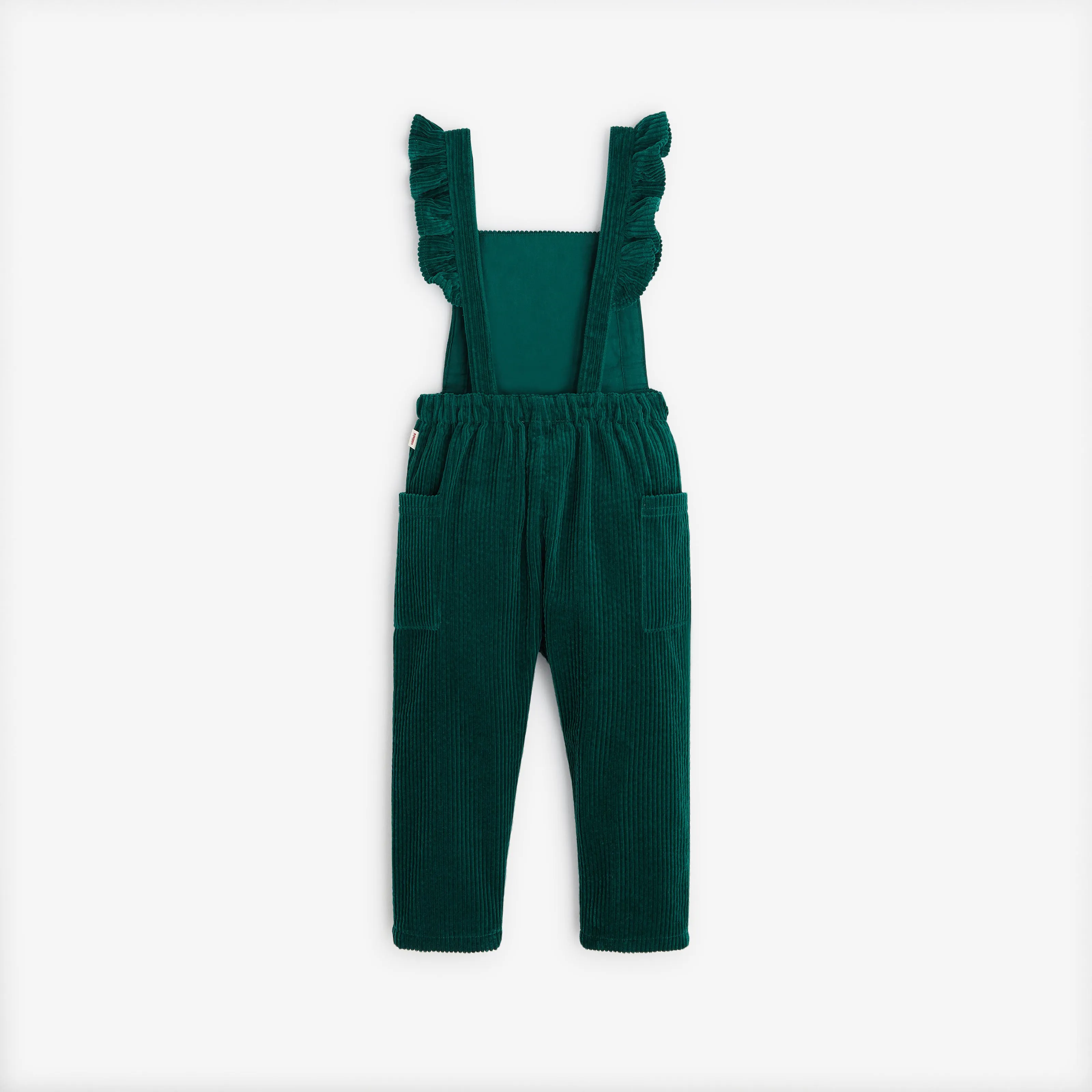 Baby girls' green overalls
