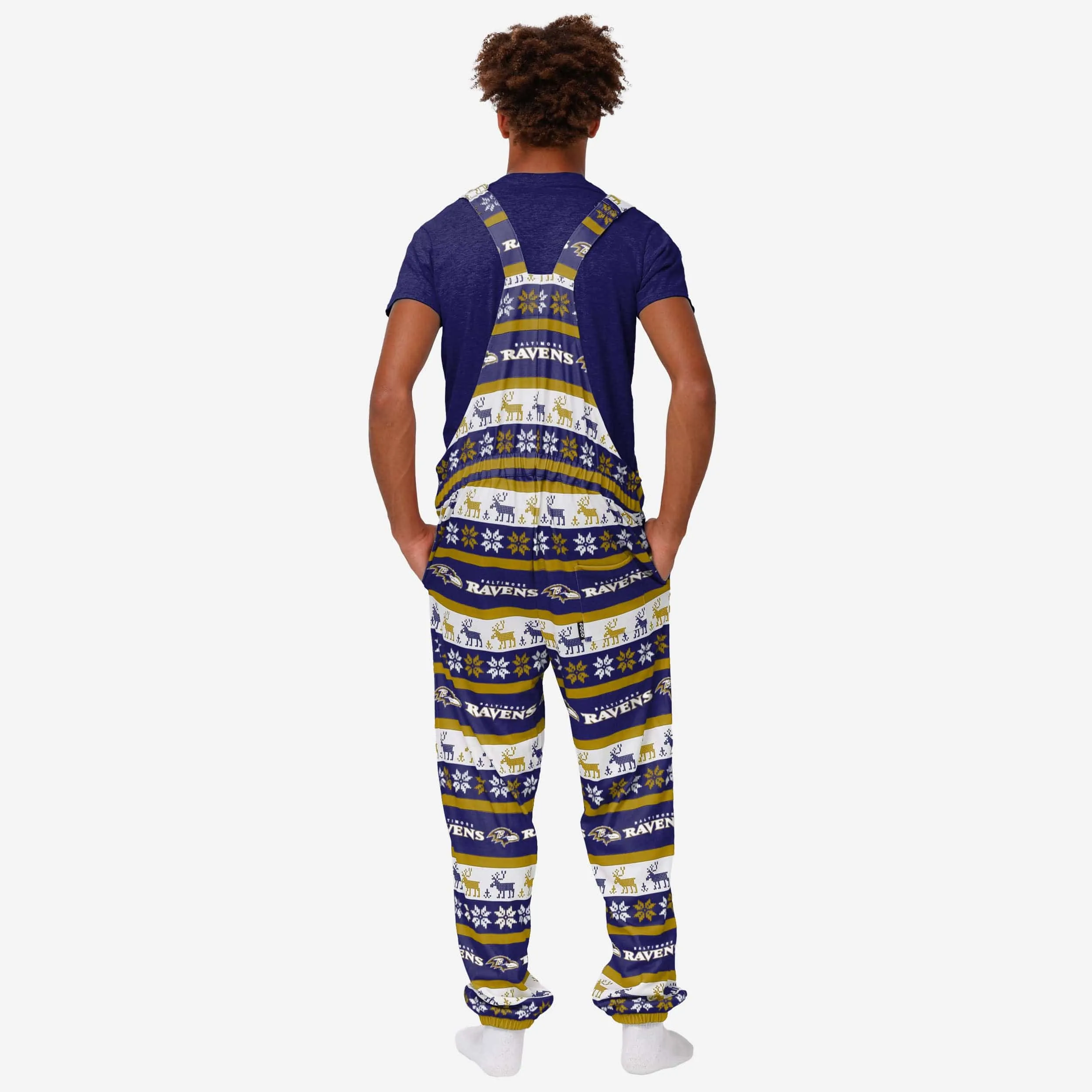 Baltimore Ravens Mens Ugly Home Gating Bib Overalls