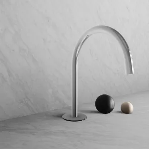 BARiL B35-8100-00L-CE-120 Wall-Mounted Lavatory Faucet Spout With Deck Mounted Handles