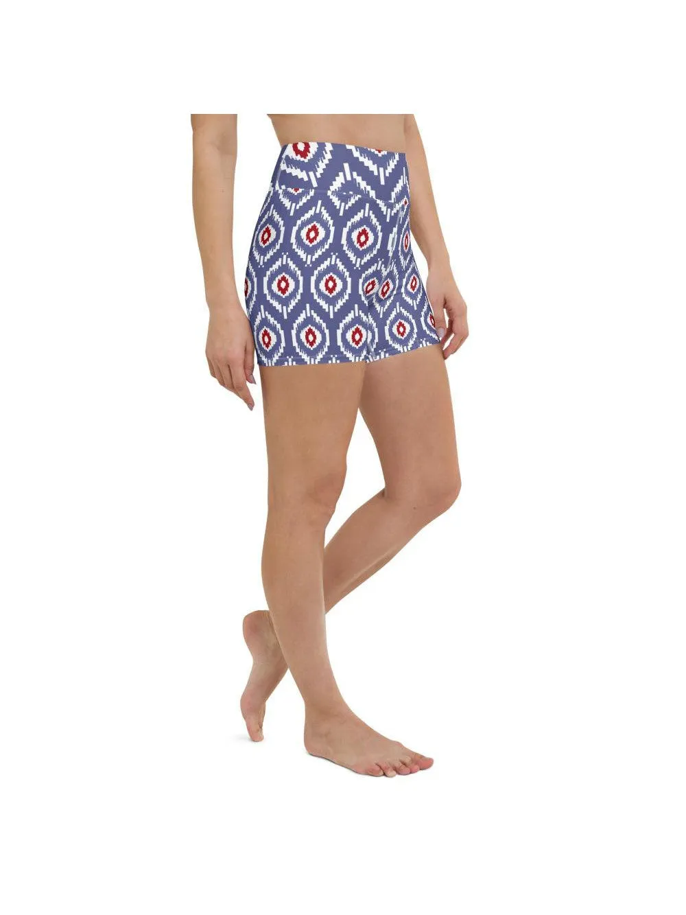 Batik Inspired Yoga Shorts