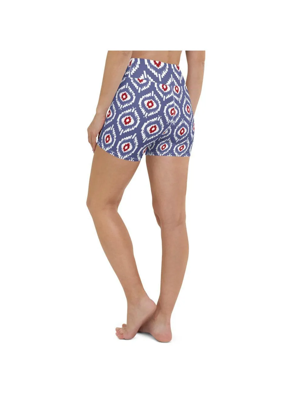 Batik Inspired Yoga Shorts