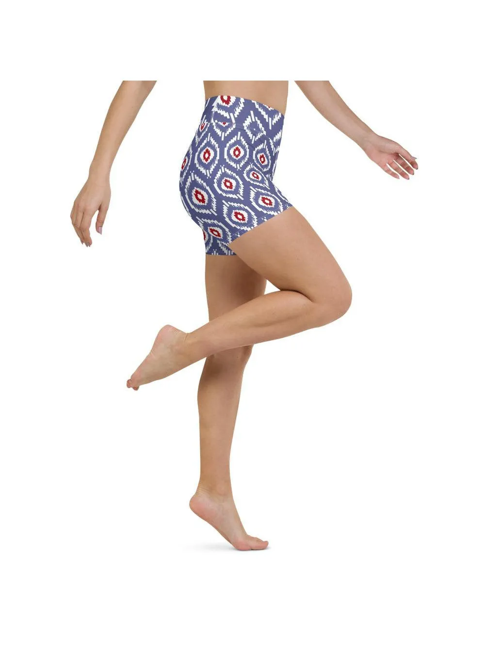 Batik Inspired Yoga Shorts