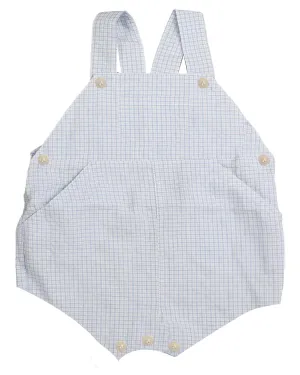 Belati Light Blue Mini Checkered Baby Overalls (bbb505)
