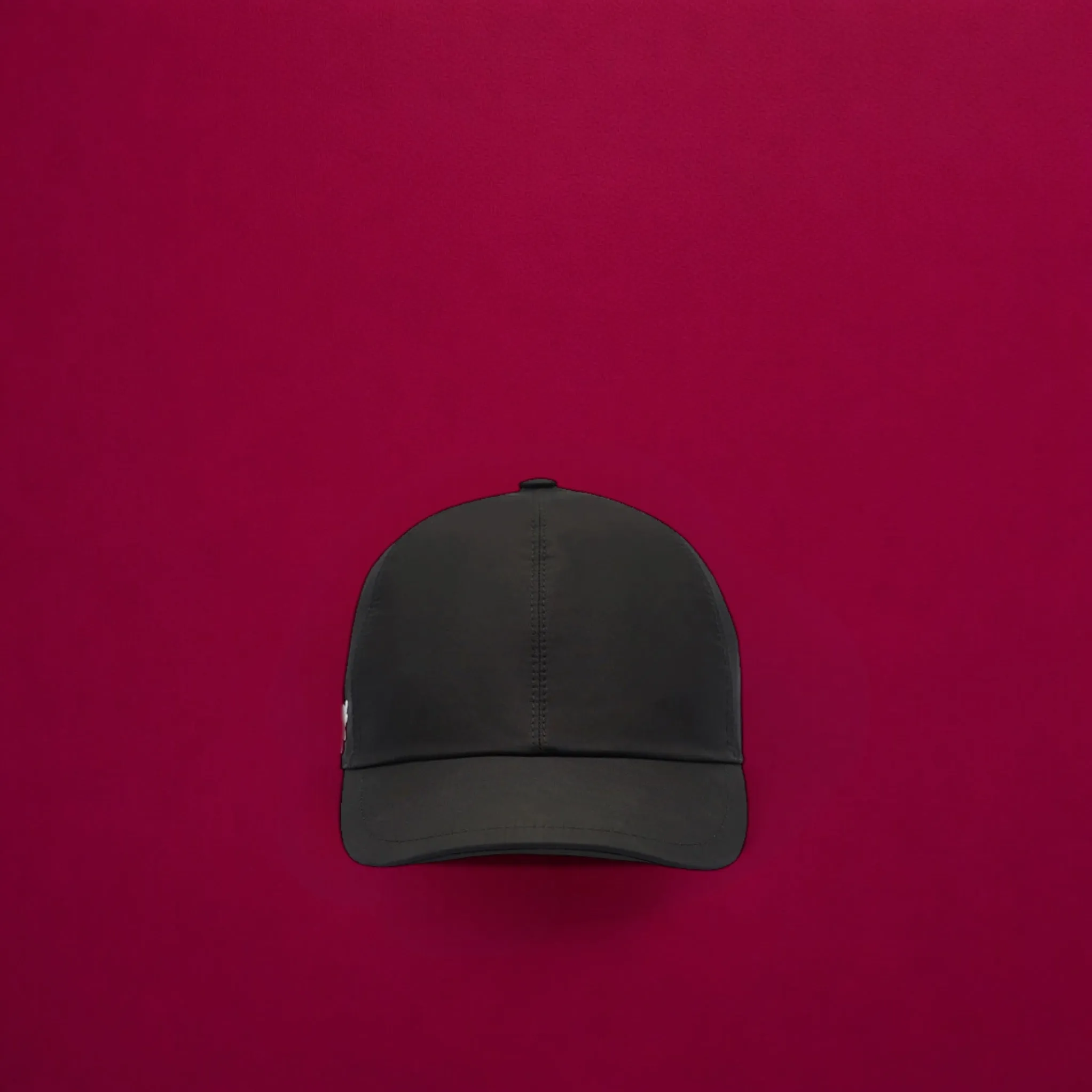 BLACK SILK BASEBALL CAP