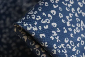 Blue Pods - Printed Corduroy