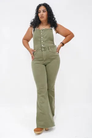 Boise Control Top Release Hem Overalls in Olive