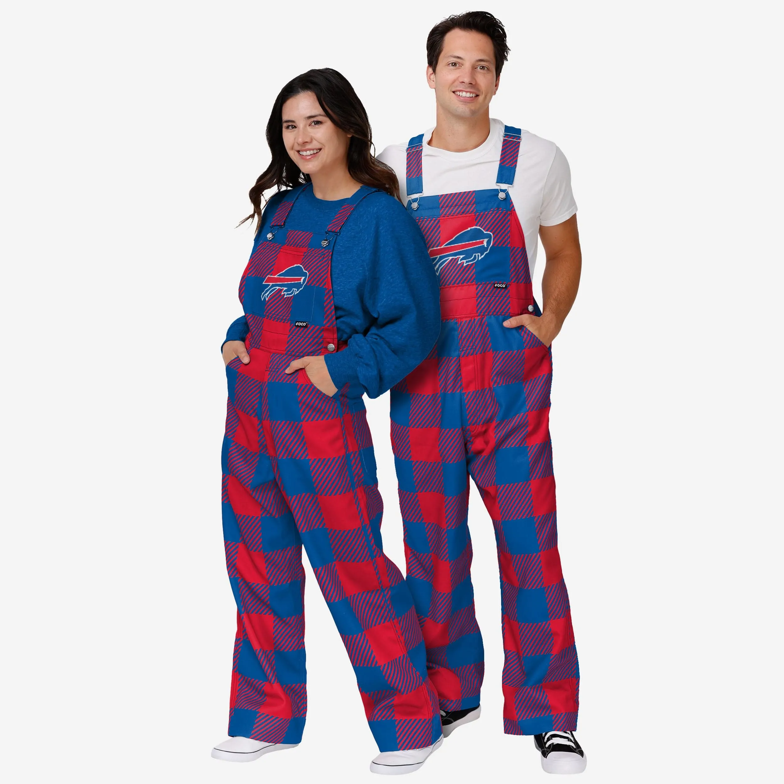 Buffalo Bills Womens Plaid Bib Overalls