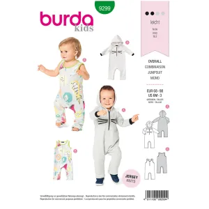 BURDA - 9299 Overalls with Hood