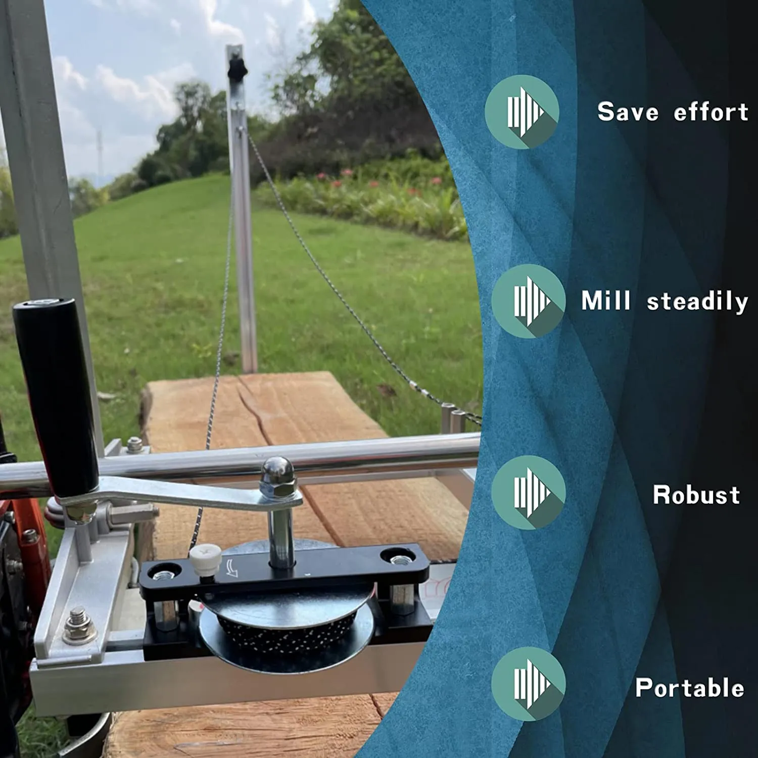 Chainsaw Mill Winch Kit With Winch And Lever Arm Anchor System I For Portable Sawmill And Saw Mill