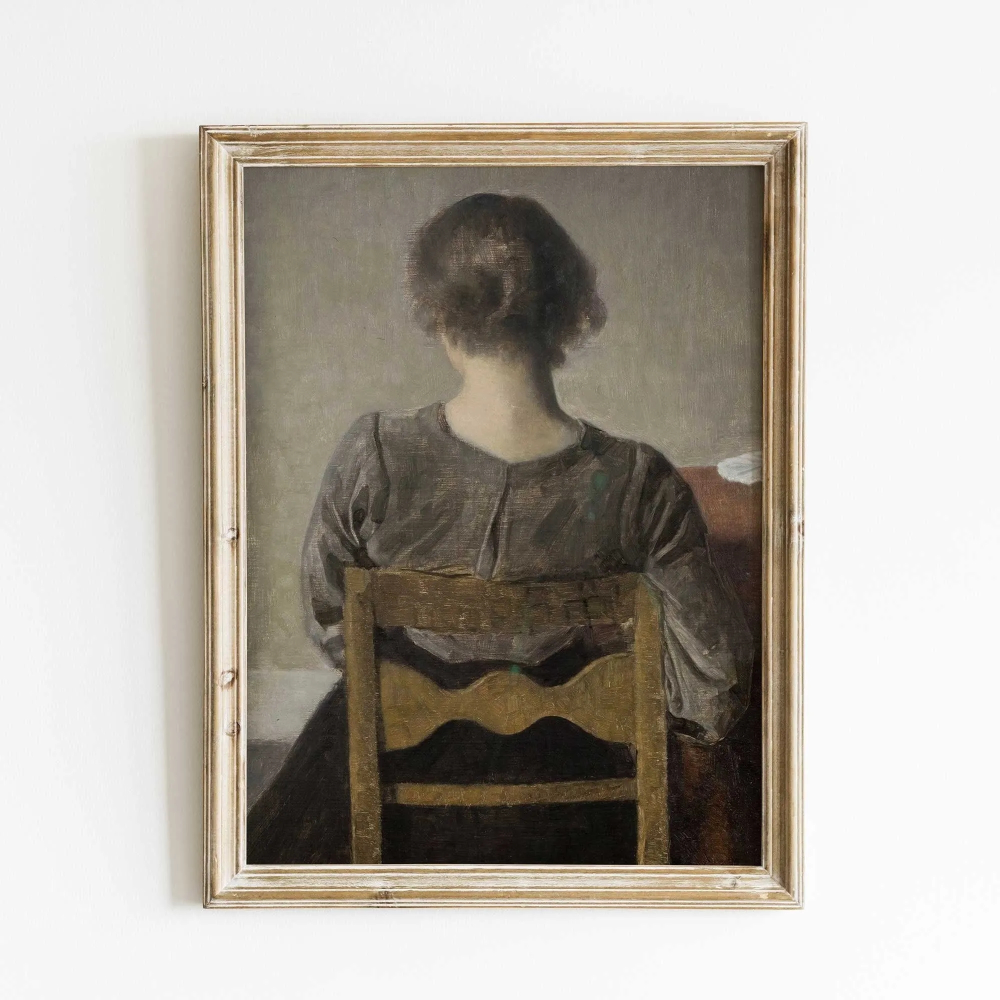 Classic Portrait: Woman Sitting on Chair