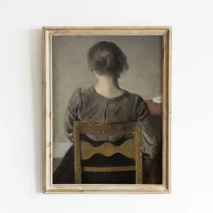 Classic Portrait: Woman Sitting on Chair