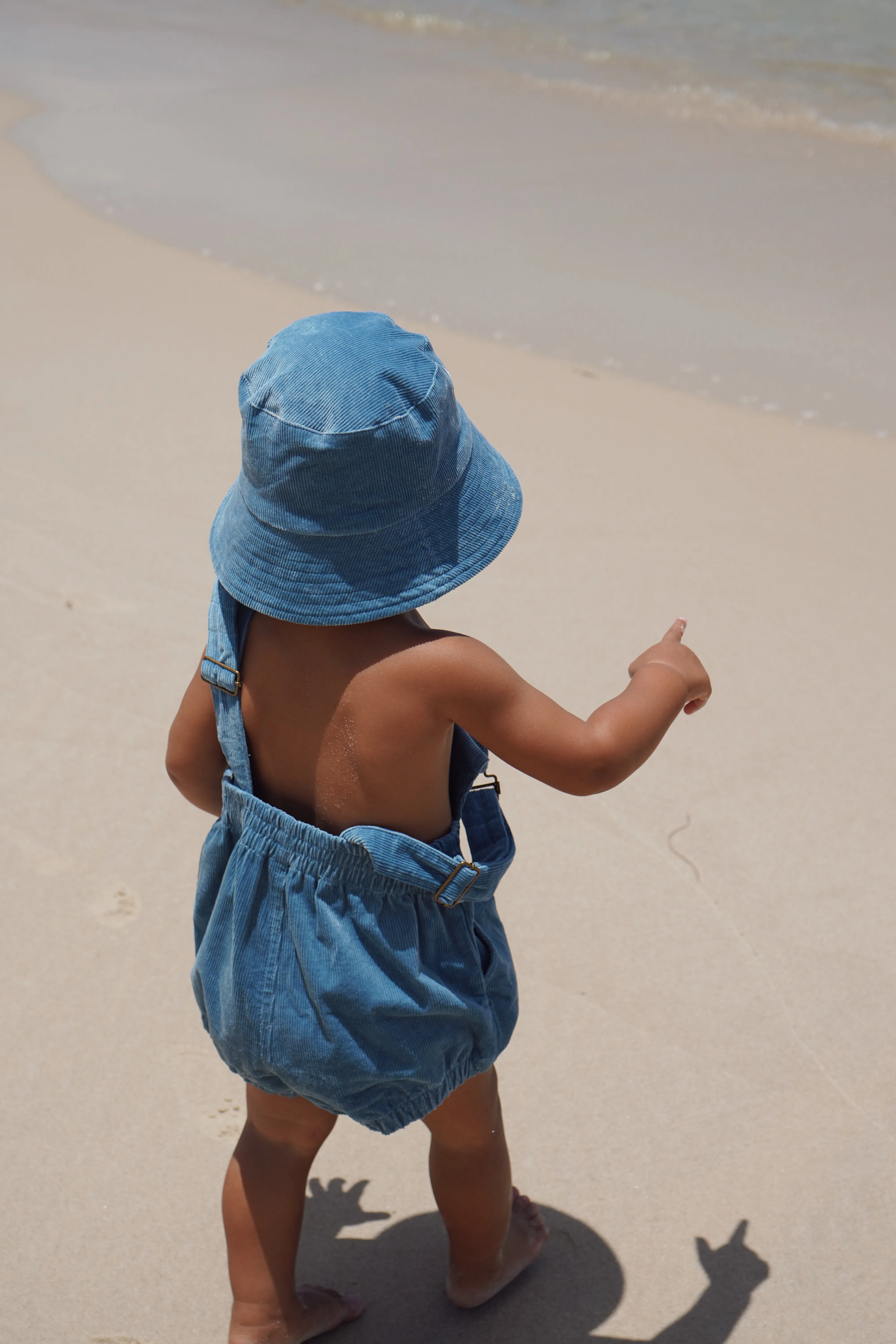 Corduroy 'Little Love Club' Overalls - Blue