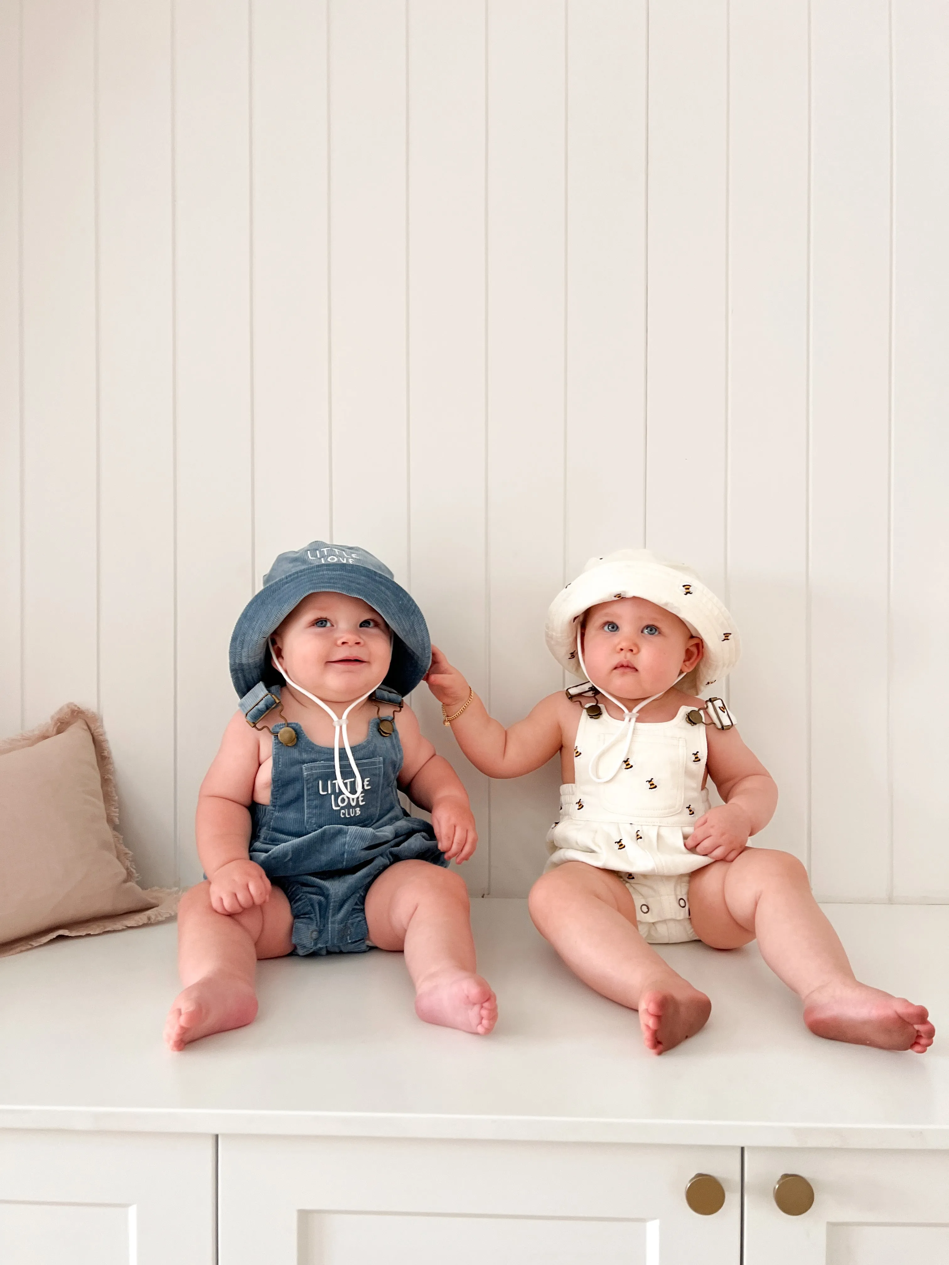 Corduroy 'Little Love Club' Overalls - Blue