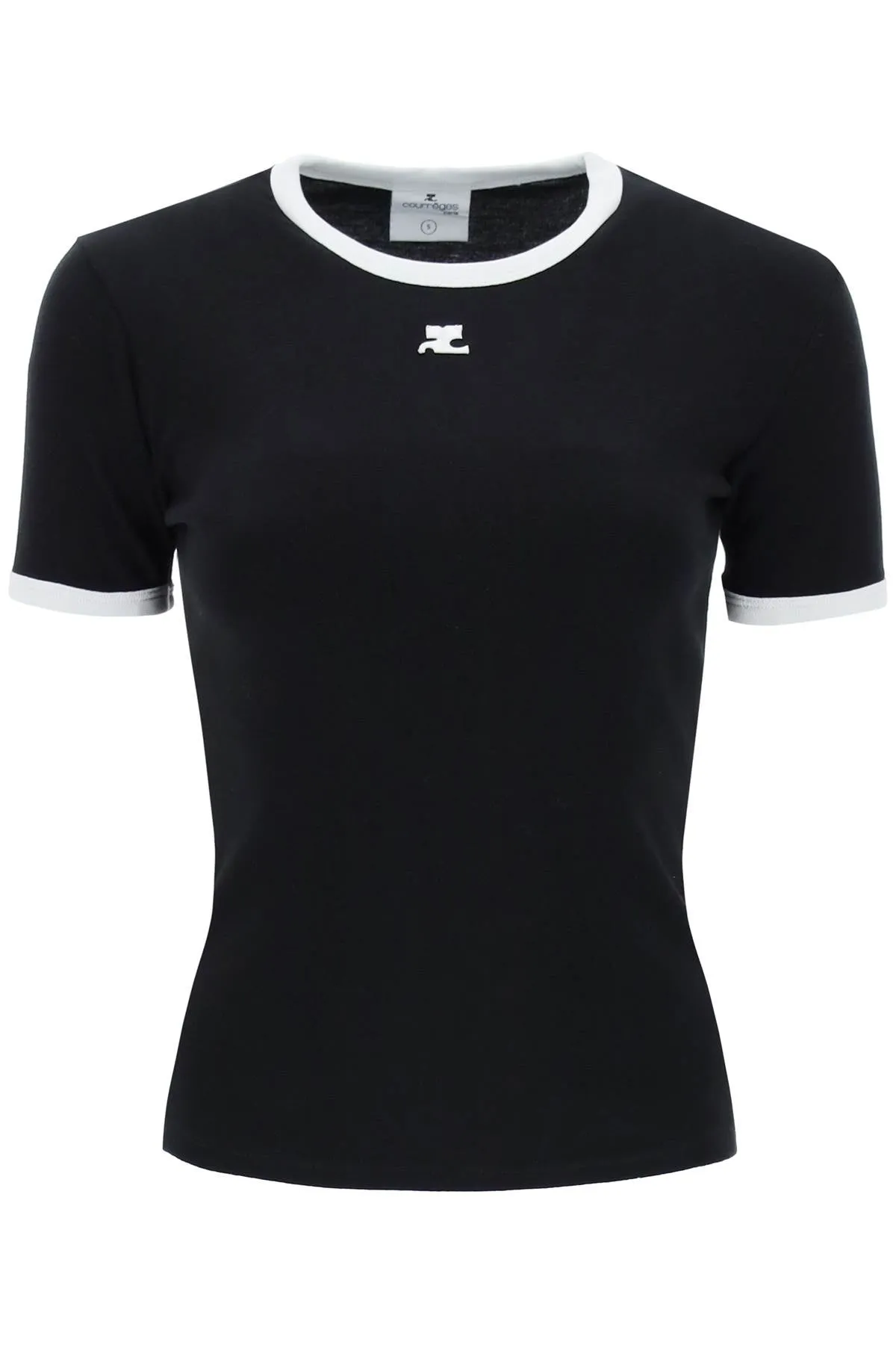 COURREGES re-edition t-shirt with contrast trims