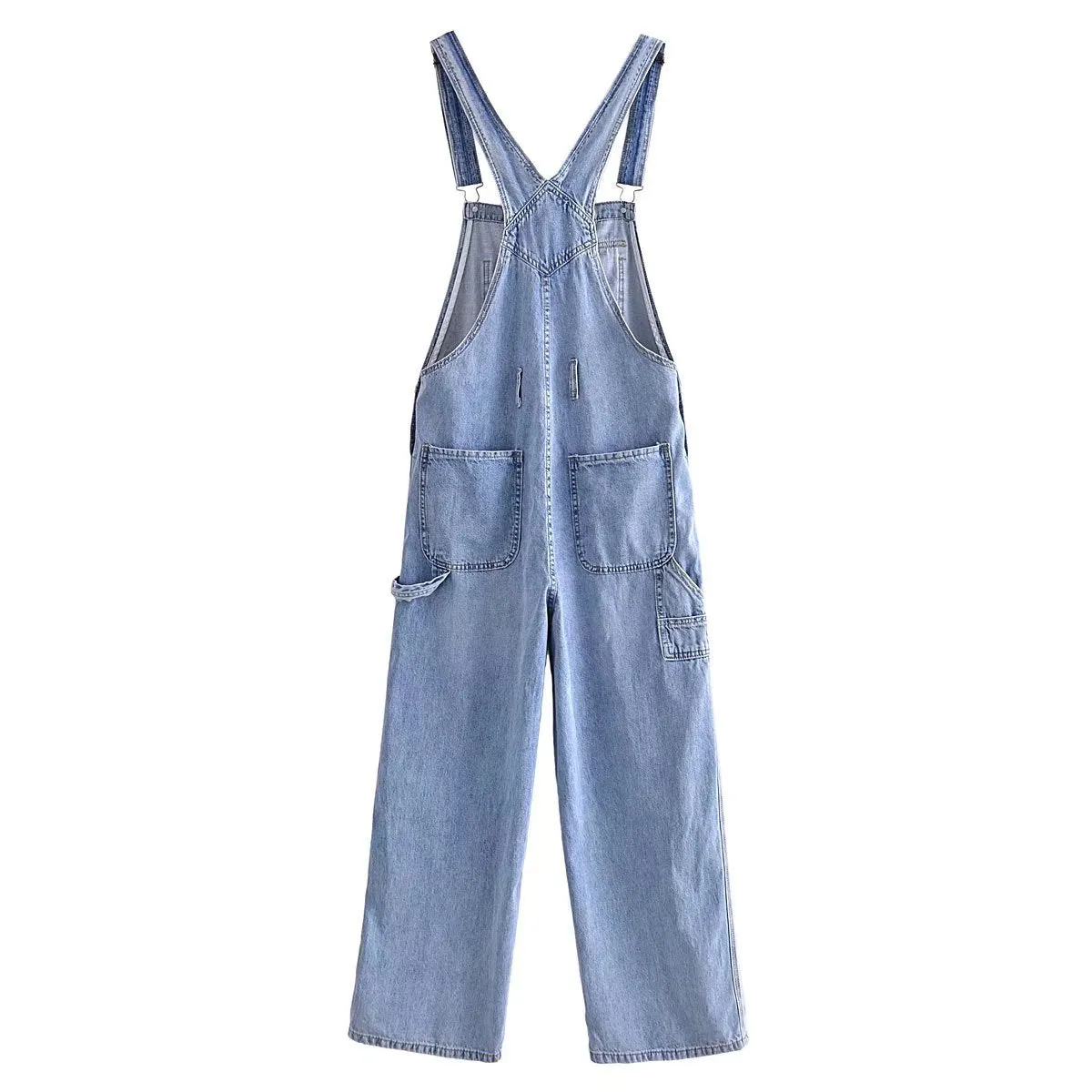 Denim Suspender Trousers High Waist Overalls Jumpsuit