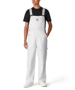 Dickies Men's White Painter's Bib Overalls - White