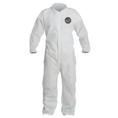 DuPont™ Proshield 10 Coveralls White with Elastic Wrists and Ankles, White, 5X-Large, PB125SW-5XL