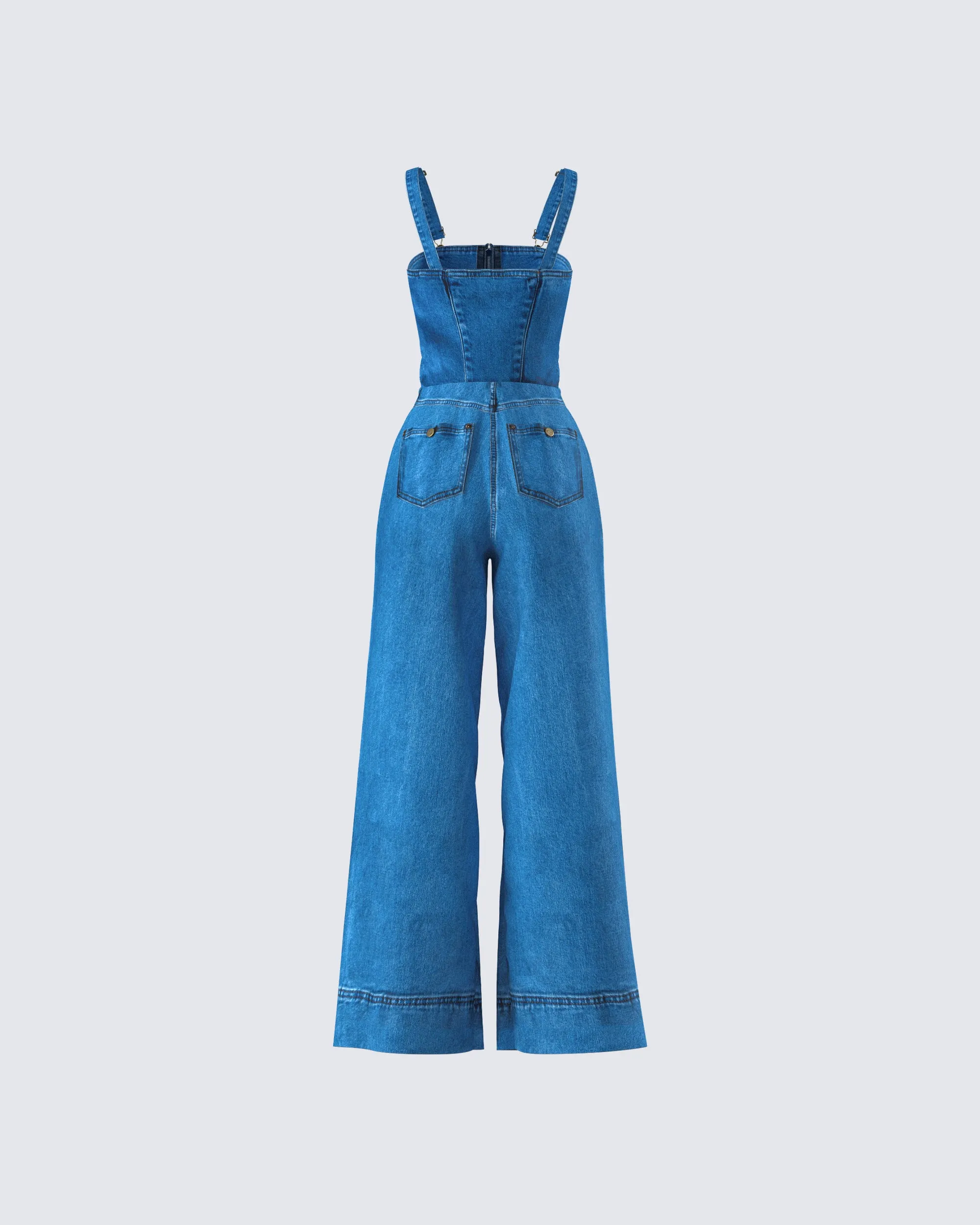 Fawn Blue Denim Overalls