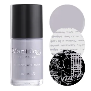 Front Page (B462) - Cream Gray Stamping Polish