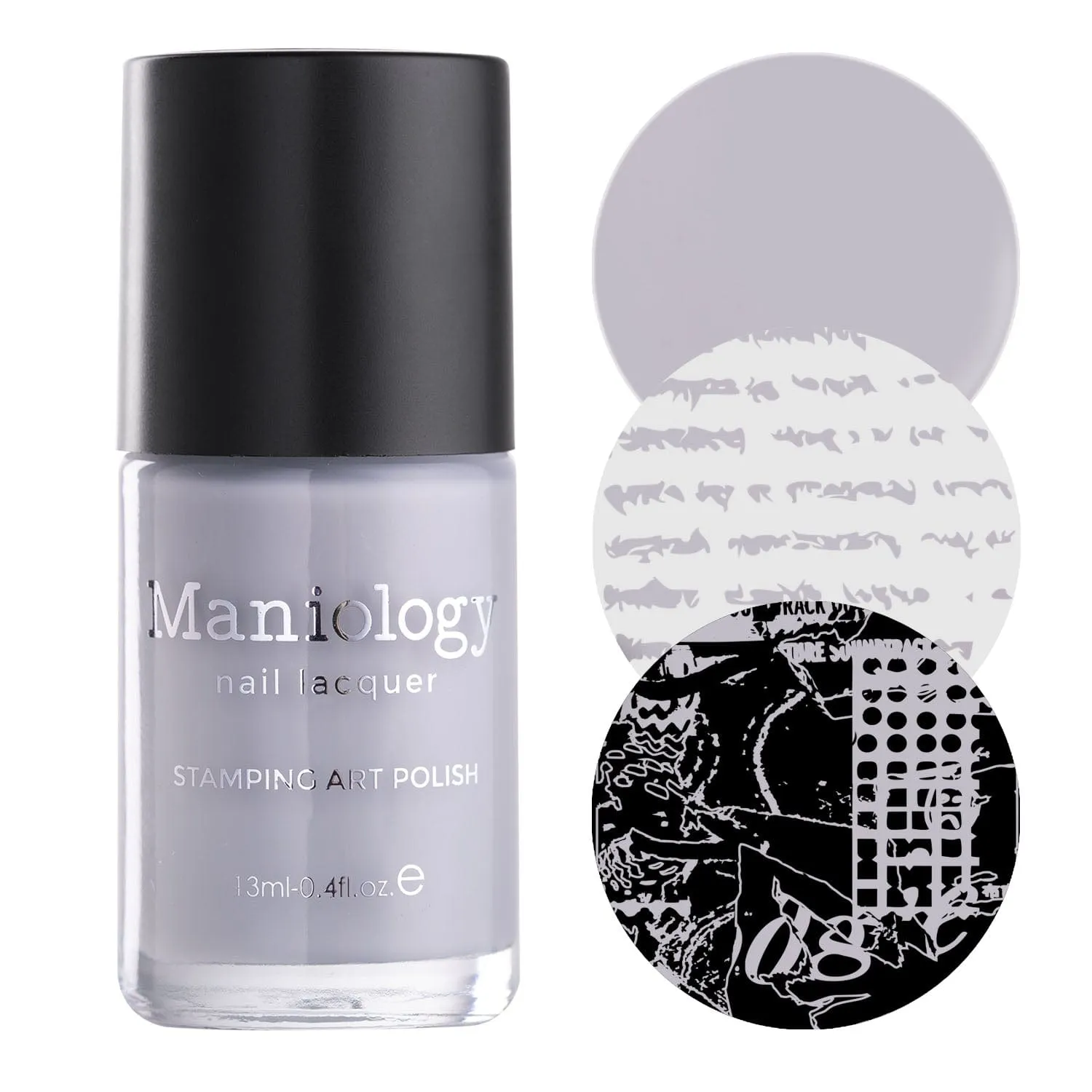 Front Page (B462) - Cream Gray Stamping Polish