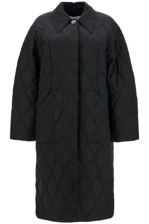 GANNI long quilted padded coat