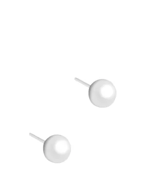 Gift Packaged 'Orlanda' 9ct White Gold Polished Ball Stud Earrings