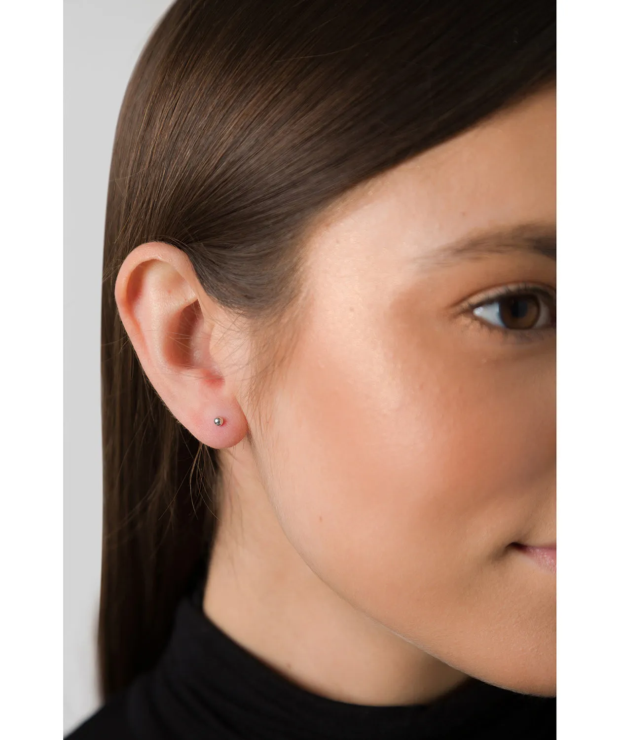Gift Packaged 'Orlanda' 9ct White Gold Polished Ball Stud Earrings