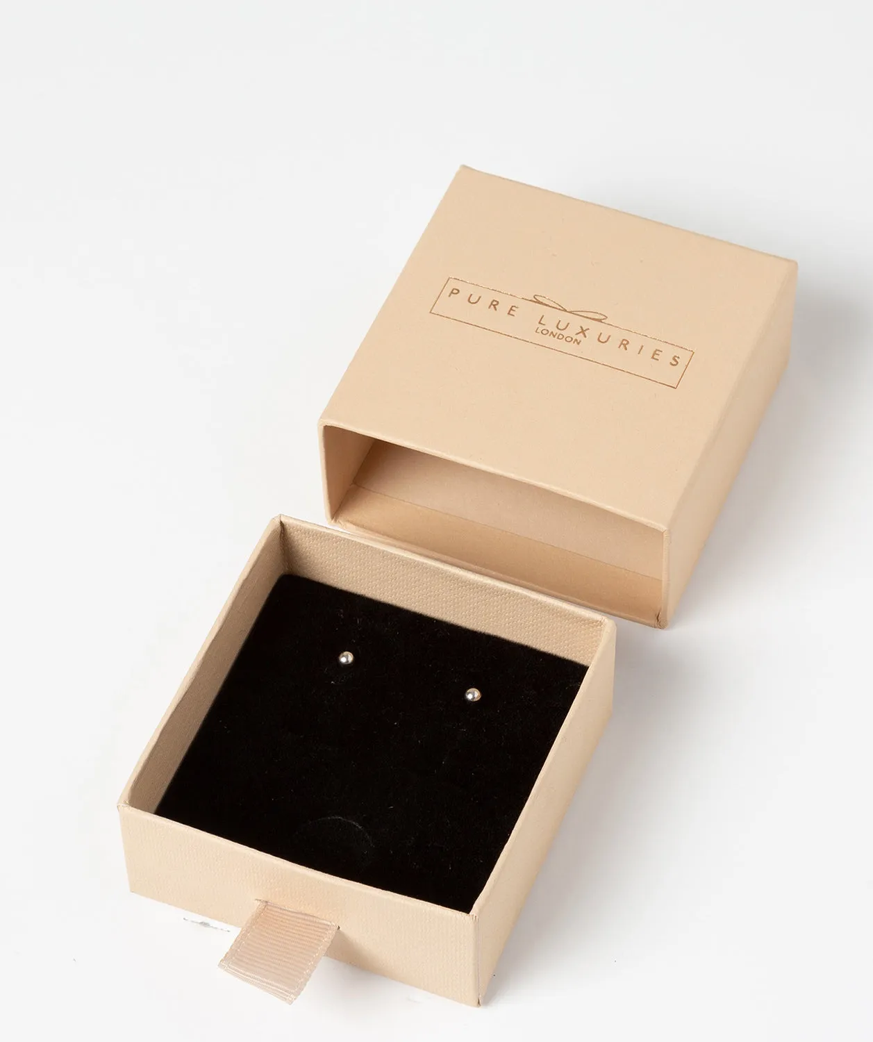 Gift Packaged 'Orlanda' 9ct White Gold Polished Ball Stud Earrings