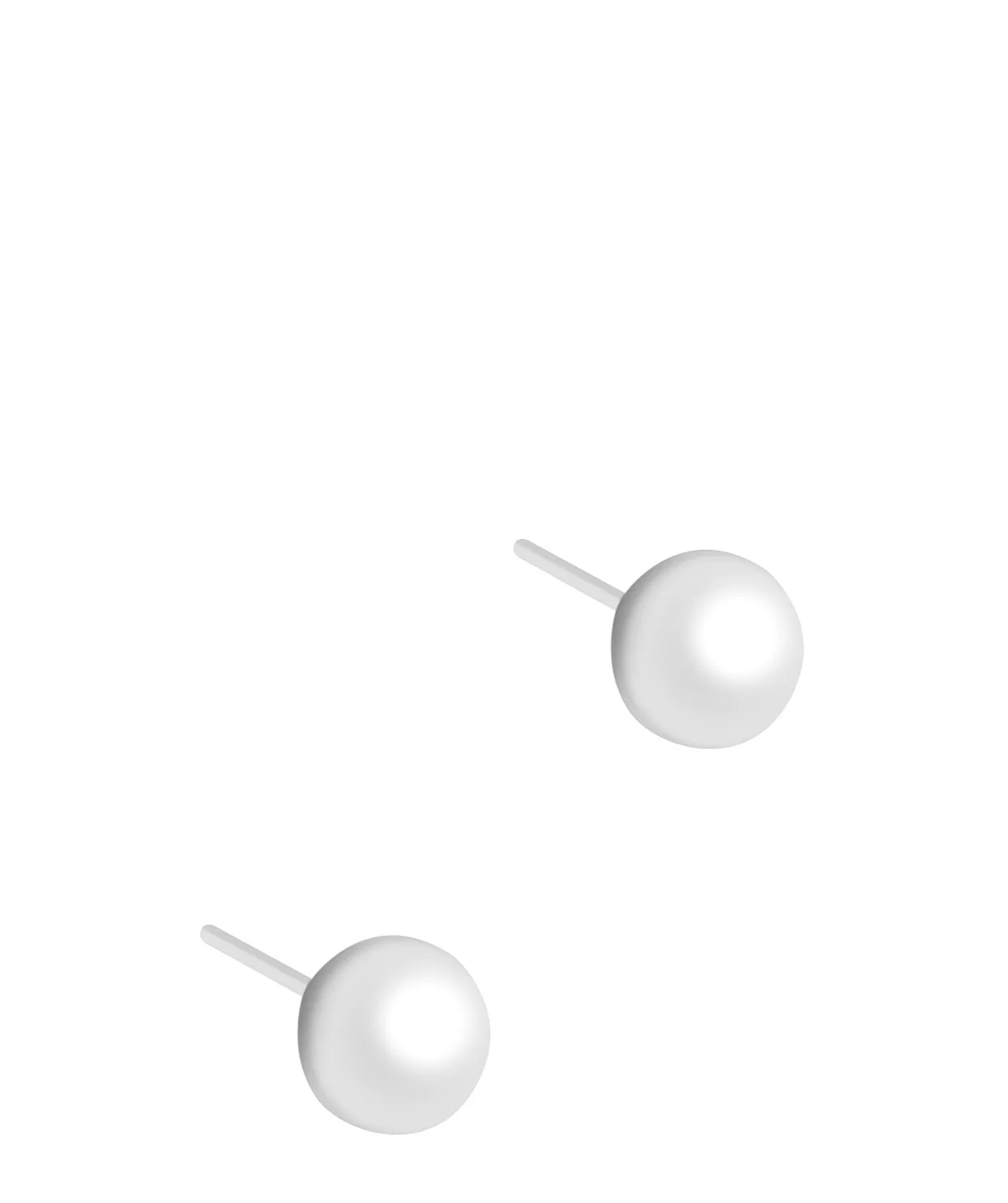 Gift Packaged 'Orlanda' 9ct White Gold Polished Ball Stud Earrings