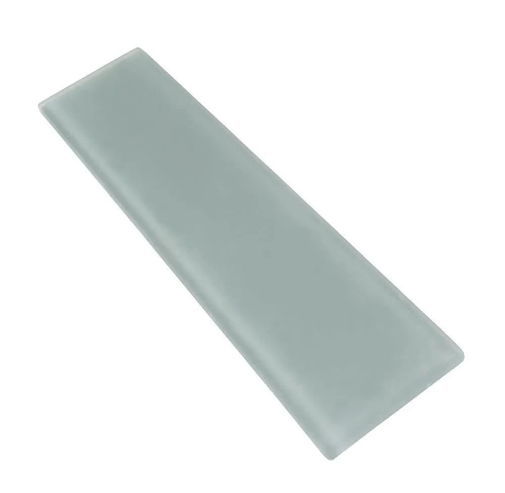 Glacier Gray 3x12 Frosted Gray Glass Tile