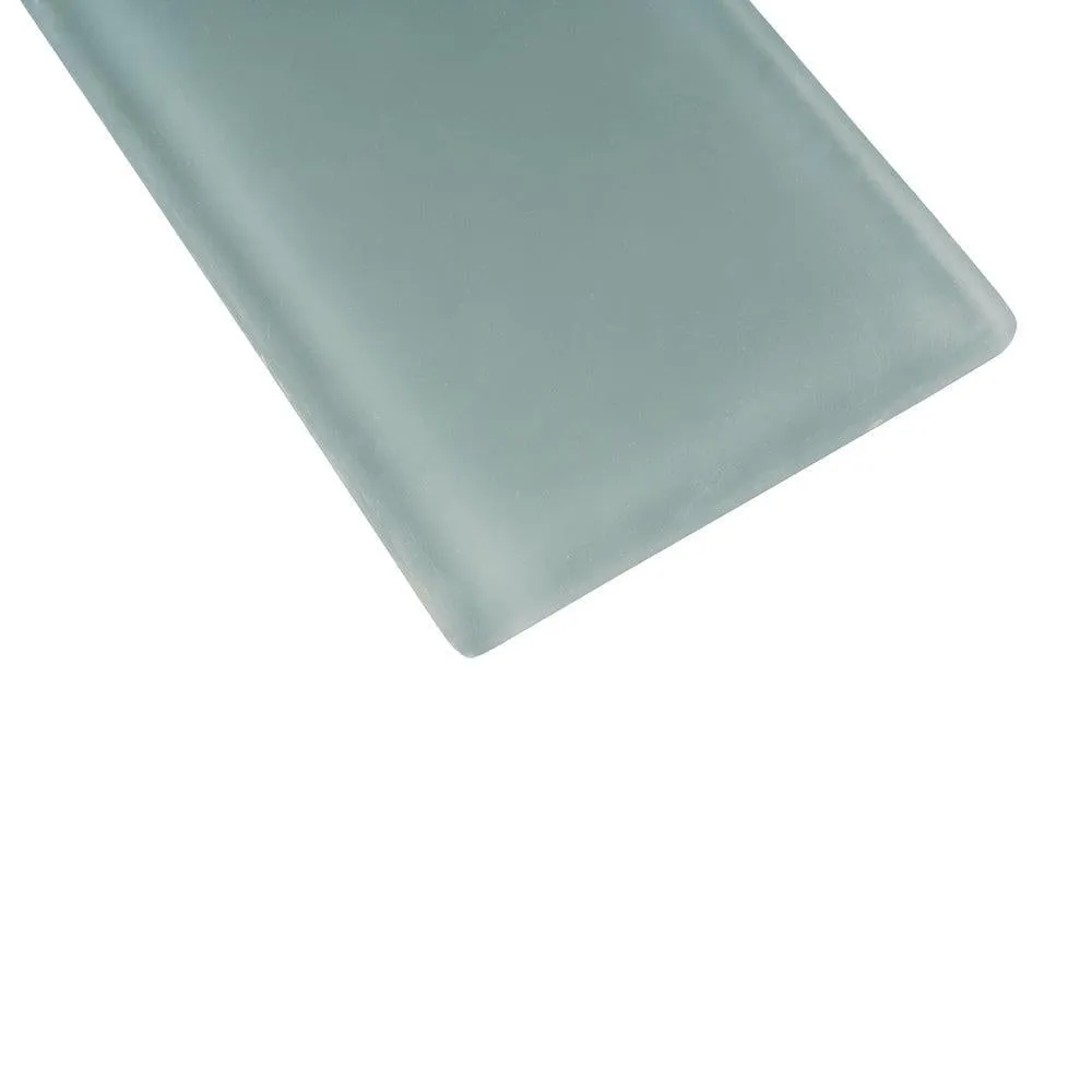 Glacier Gray 3x12 Frosted Gray Glass Tile