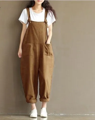 Hippie Casual Cotton Overalls