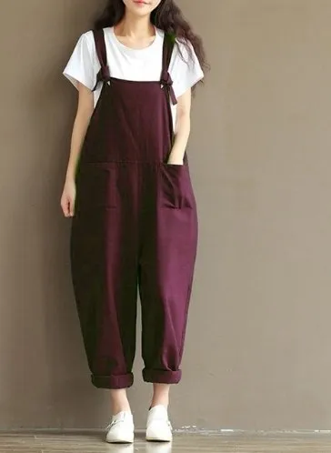 Hippie Casual Cotton Overalls