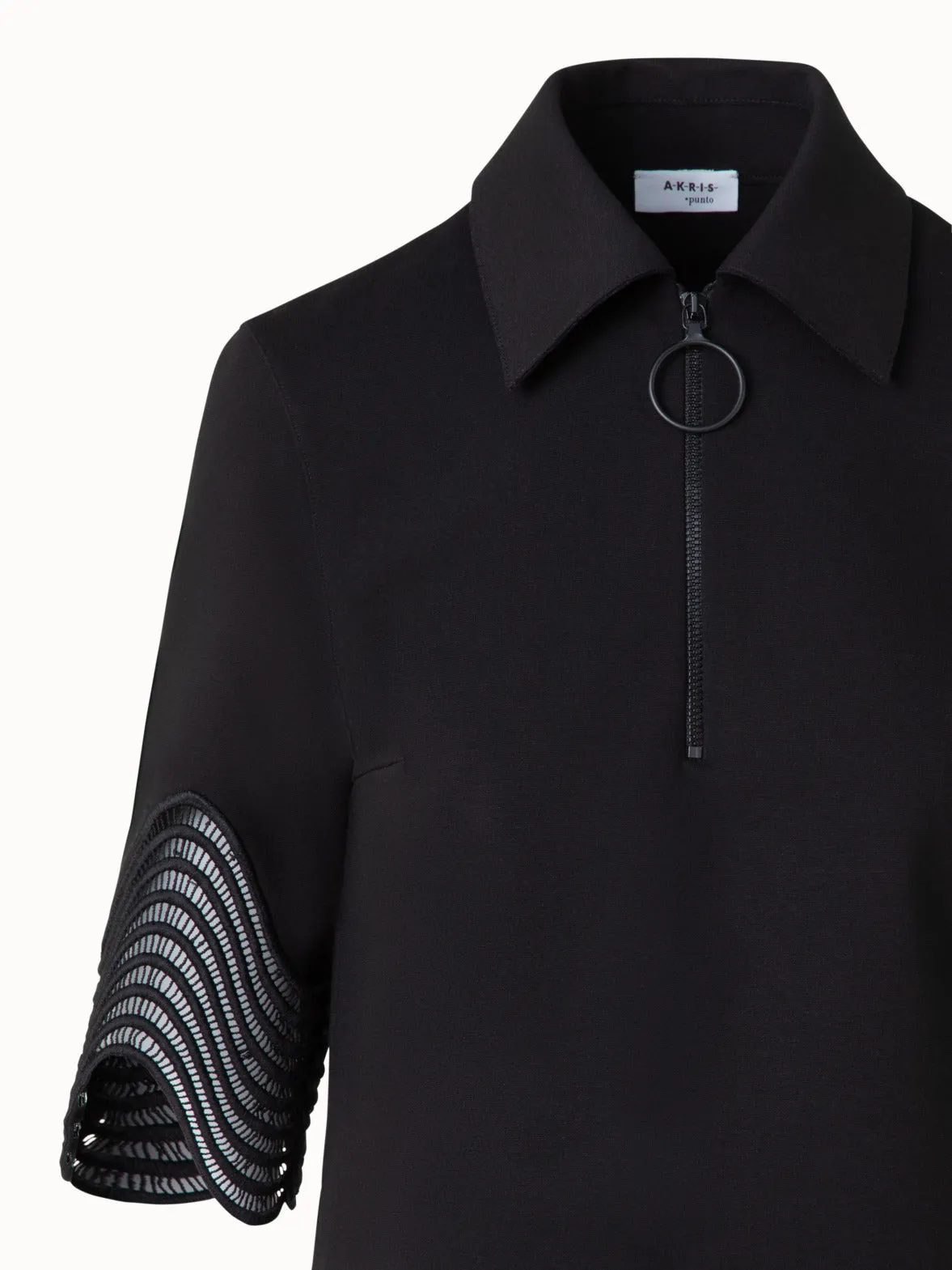 Jersey Shirt with Wave Lace