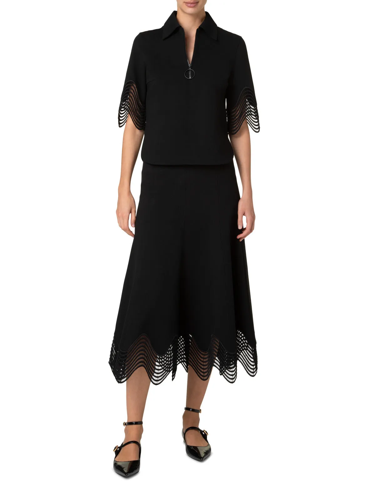 Jersey Shirt with Wave Lace